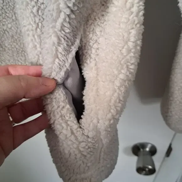 Simply Southern Ombre Sherpa 1/4 Zip Pullover Jacket Gray Women's Medium - Picture 5 of 7